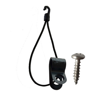 Corde élastique en nylon 4 mm 25 cm avec crochet et pince, utilisation universelle en extérieur - Product Image 3