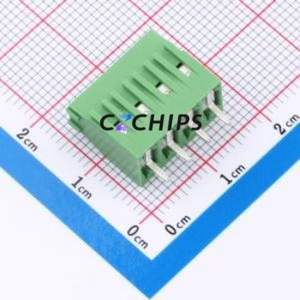 284392-4 Screw Terminal Block Through hole Component (THT),P=3.81mm Connector 3.81mm Green Through Hole 1 - Product Image 2