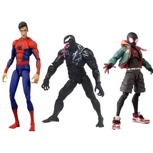 Cartoon Miles Morales Sentinel Anime Figure Action Model Ornaments Spider verse Parker Movable Doll Toy