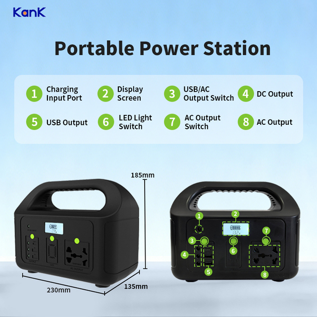 Portable Outdoor Power Bank with Solar Panel Charging Featuring a Small Light and Fan 150W Emergency Power Supply