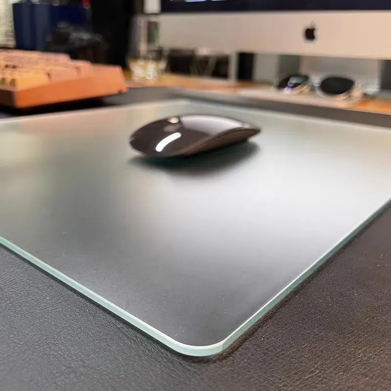 2024 mouse pad de vidro temperado super suave e personalizado para mouse pad de vidro temperado profissional