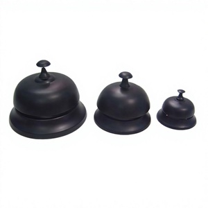 Campanas de mesa negras mate, campana de escritorio decorativa de Navidad para vacaciones, campanas de llamada hechas a mano sin óxido 100% para restaurantes y oficina - Product Image 1