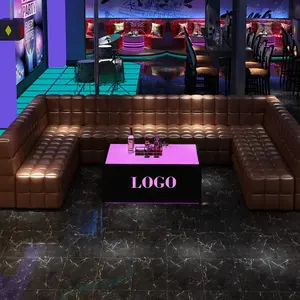 U Shape L Shape Custom Nightclub Bar Lounge Furniture Restaurant Booth Seating Foshan