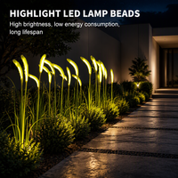 Lampe de jardin LED à brancher en forme de plante de Setaria simulée, idéale pour les festivals et la décoration de rue, en PVC, IP65