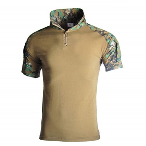 Outdoor Sports <b>Shirts</b> Men's Formal Breathable <b>Flame</b>-Retardant Anti-UV Short Sleeve <b>Shirt</b> with Zipper Spandex/Cotton - Product Image 2