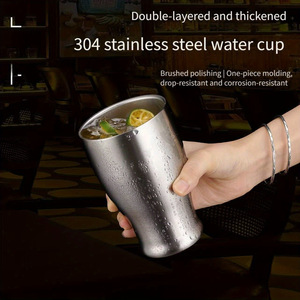 Double Wall Insulated 304 Stainless Steel Tumbler <b>Large</b> Capacity Portable Coffee Mug Outdoor Travel Party Beer Milk <b>Tea</b> Beverage - Product Image 3