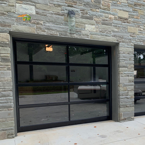 Portes <span class=keywords><strong>de</strong></span> <span class=keywords><strong>garage</strong></span> commerciales modernes en polymère, durables, isolées, avec cadre en aluminium, étanches, transparentes, sectionnelles, à enroulement pour - Product Image 6