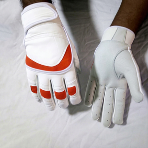 Gants de frappe de baseball et de softball professionnels en cuir de vachette souple, à manchette courte, personnalisés et antidérapants - Product Image 1
