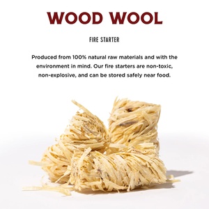 Wood Wool Fire Starters 100%All Natural <strong>Firestarters</strong> Easy Burn Fire and Charcoal Food Safe Fire Starter for <strong>BBQ</strong>&amp; Fireplace - Product Image 2