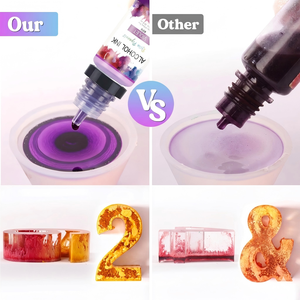 Ensemble d'encres alcoolisées métallisées scintillantes pour l'art 3D, diffusion d'encre pour projets d'art en résine, couleurs fluide vibrantes haute densité - Product Image 4