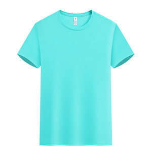 Custom Printed Solid Color Polyester T-Shirt Thin Fit Leisure Wear For Personalized Designs And Promotional Use - Product Image 4