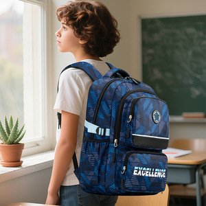 Sesame Baby Unisex <b>Backpack</b> 20 Inches Large Capacity School Education Geometric Pattern Diamond Design - Product Image 1