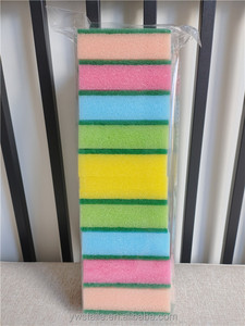 Paquete de 10 Esponjas de Fregado Coloridas de Alta Densidad para Lavar Platos y Limpiar el Hogar, 9*6*3 cm - Product Image 6