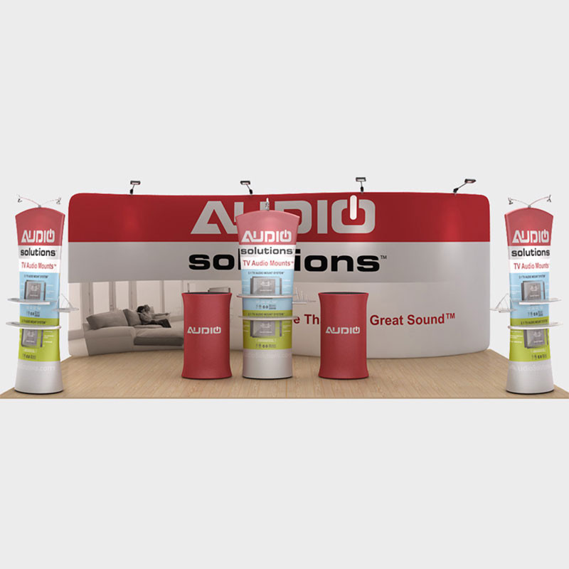 Торговая выставка фон стены портативный многоразовый 10x10 выставочный стенд с Натяжной тканевый чехол для подушки