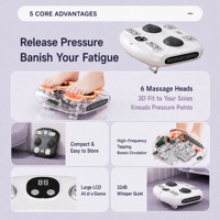 Appareil de massage multifonctionnel rechargeable à chaleur et à percussion pour la plante des pieds, actuellement très populaire