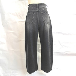 Fashion Vintage Wide Leg <b>Women</b> Loose Comfort Denim Trousers Retro Casual <b>Jeans</b> Spring <b>Summer</b> Black Pants - Product Image 4