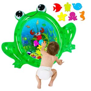 Tapis aquatique gonflable en forme de grenouille pour bébé, tapis de jeu sensoriel pour le développement précoce des nourrissons - Product Image 6