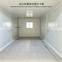 SKYLINE Maisons conteneurs pliantes 20ft 40ft, préfabriquées, démontables, 2, 3 ou 4 pièces, bureaux de chantier préfabriqués, pour économie de fret