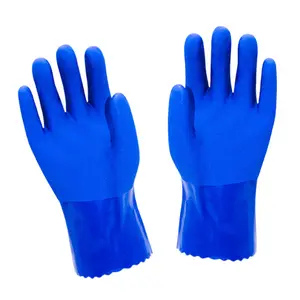 Механические перчатки, химически стойкие перчатки из ПВХ, Нескользящие, противоскользящие, маслостойкие, безопасные рабочие перчатки