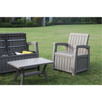 Ensembles de chaises de jardin détachables, siège de rangement extérieur, meubles d'extérieur pour porche