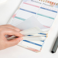 Agenda de mariage et journal de mariée A5 à spirale, bloc-notes cadeau de fiançailles double face 120 g/m² avec section de gratitude