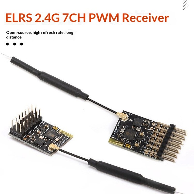 CYCLOME Seven-Channel ELRS2.4G PWM Controllable Receiver for FPV UAV Fixed-Wing Aircraft Cars Boats Model Aircraft