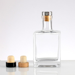 Botella de vidrio de Ginebra cuadrada vacía de 500ml para cenas, bebidas de <span class=keywords><strong>brandy</strong></span>, botellas de vidrio para utensilios vintage de jugo - Product Image 5