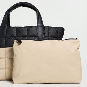 Custom Quilted Design Medium <b>Tote</b> Bag Women's Water-Resistant Nylon Shopping Beach Handbag with <b>Zip</b> for Summer Outdoor Travel - Product Image 3