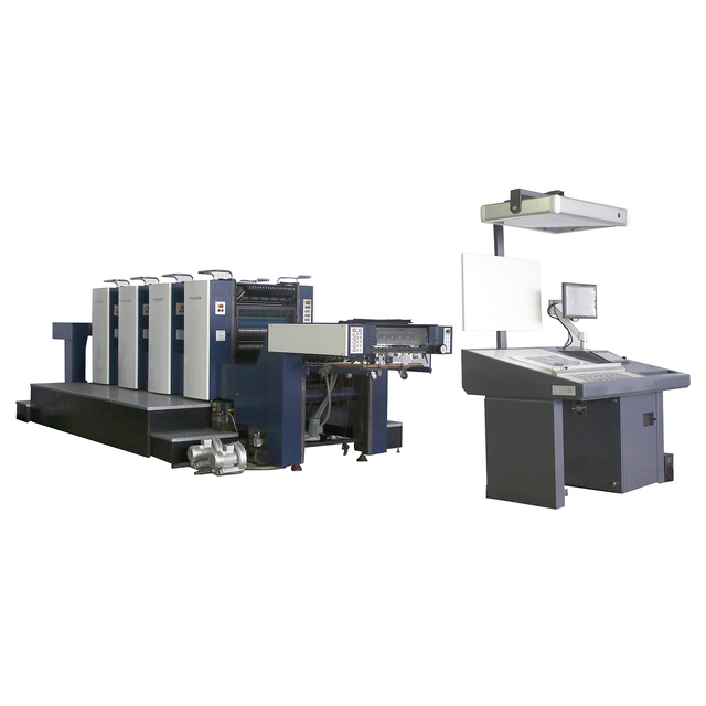 PRY-425 Four Colors High Speed Flatbed Ethernet Paper Offset Printing Machine for Bill and Label Printers New