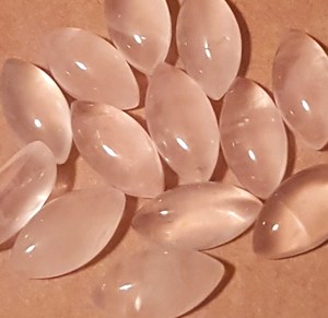 Lot de 6 cabochons marquise en quartz rose naturel 4x8mm pour la fabrication de bijoux – Vente flash Inde - Product Image 3