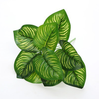 Feuillage en gros pour décoration murale, feuilles vertes, plantes artificielles pour la décoration de la maison et du bureau