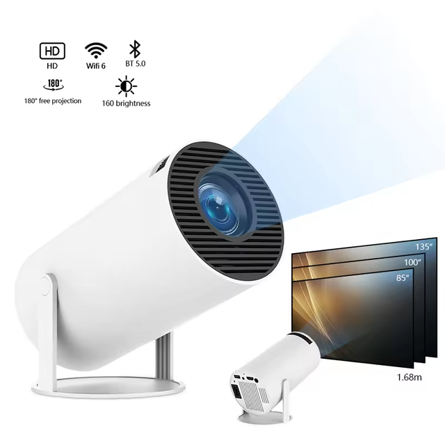 HY300 Pro HD Smart Portable Mini Video Projector Home Theater Little Cannon Android 11.0 4K Maximum Resolution Short Throw