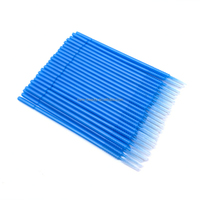 100 pièces par flacon, marque privée, micro-brosse à cils à pointe longue pour extensions de cils, microblading, tatouage, haute qualité