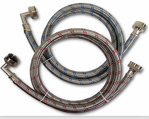 Mangueras <span class=keywords><strong>de</strong></span> entrada <span class=keywords><strong>de</strong></span> <span class=keywords><strong>lavadora</strong></span> <span class=keywords><strong>de</strong></span> acero inoxidable Mangueras trenzadas <span class=keywords><strong>de</strong></span> agua fría y caliente <span class=keywords><strong>de</strong></span> 6 pies - Product Image 3