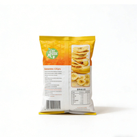 Emballage personnalisé pour chips de banane avec impression de logo, emballage alimentaire en plastique, petite pochette, emballage en bande perforée, sachets pour chips de banane