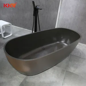 KKR Kunststein Acryl feste Oberfläche schwarze Farbe eiförmige Badewannen mit Fabrik preis