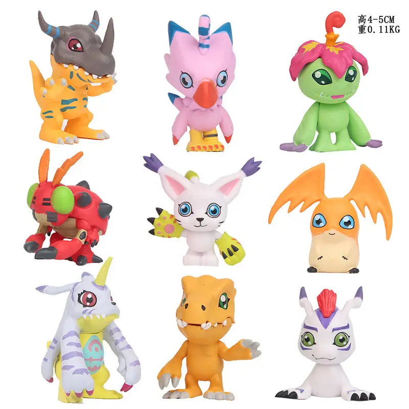 9 pièces/ensemble japon Anime numérique monstre Digimon modèle jouets mains Action Figure Collection vente en gros