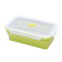 Boîte de conservation alimentaire pliable en silicone sans BPA HYRI, boîte à lunch pliable pour la préparation des repas, grande capacité, passe au lave-vaisselle