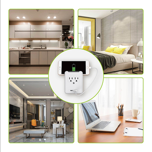 Adaptador de Enchufe EE. UU. 2 <span class=keywords><strong>Tomas</strong></span>, 2 USB 2.1A, Protección Contra Sobretensiones de 300J, 15A 125V 1875W - Product Image 4