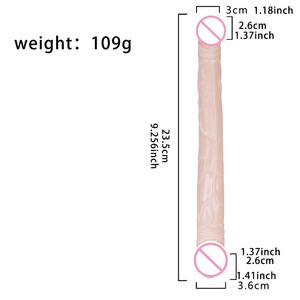 Lesbische seksproducten dubbelgekoppeld simulatiepenis verlengde transparante siliconen <span class=keywords><strong>dildo</strong></span> masturbatie-artikel - Product Image 6