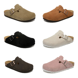 <span class=keywords><strong>Sandales</strong></span> plates d'été <span class=keywords><strong>Birkenstock</strong></span> unisexes en cuir véritable, légères, respirantes, à semelle en liège et bout fermé, pour hommes et femmes - Product Image 5