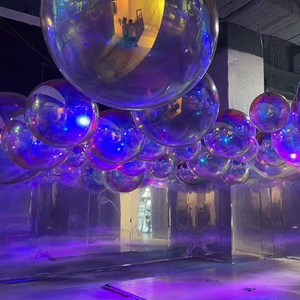 Óng ánh sáng bóng quả bóng lớn bong bóng khổng lồ quả bóng rõ ràng lớn Inflatable phản chiếu kim loại gương Spheres bóng cho trang trí - Product Image 6