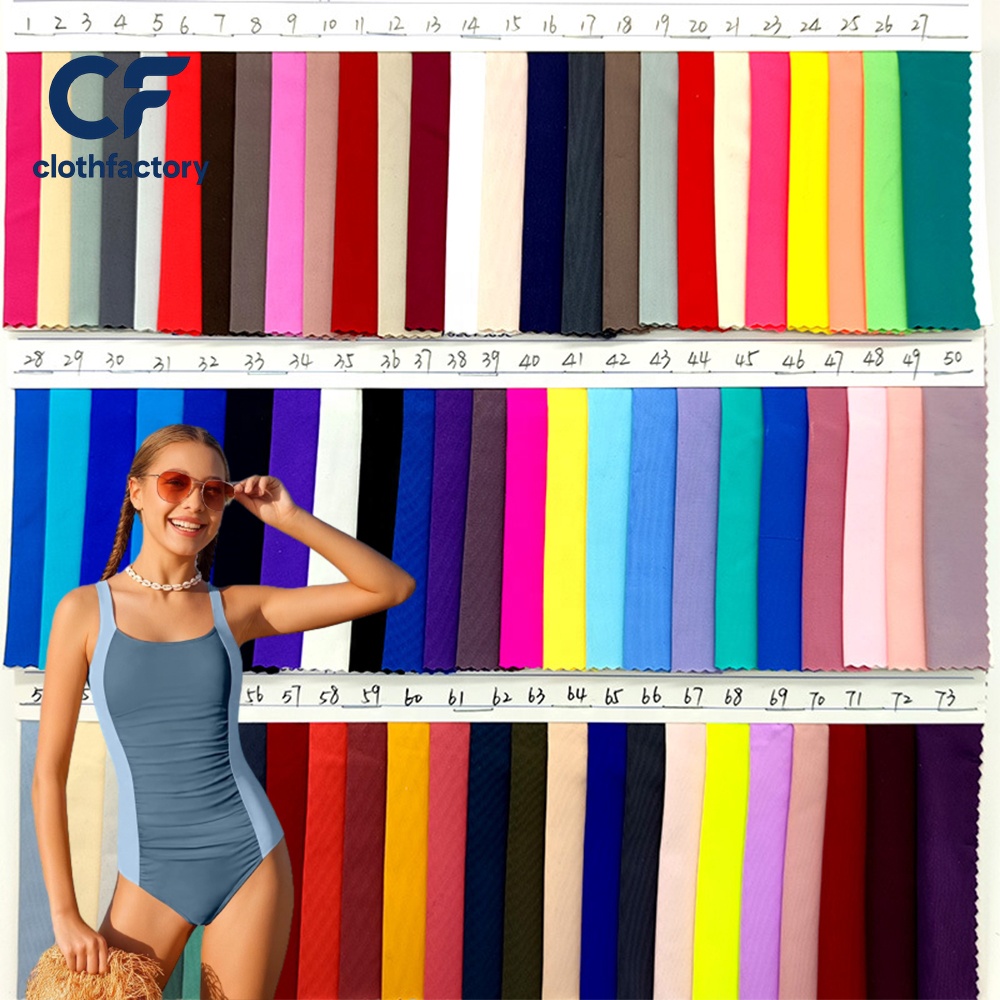 Quick-Dry Sportswear Activewear Crinkle 86% Nylon 14% Spandex Stretch Knit Seersucker Fabric for Swimwear