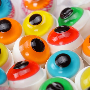 Halloween Eye Soft Candy Individually Wrapped Custom Wholesale Fruit Flavor <strong>Sour</strong> Sweets <strong>Eyeballs</strong> <strong>Gummy</strong> Candy Gummies - Product Image 3