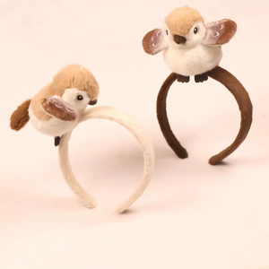 Diadema Creativa con Forma de Pájaro, Muñeco de Felpa con Dibujos <span class=keywords><strong>Animados</strong></span>, Tarjeta de Pelo para Actividad Fotográfica, Tocados de Actuación - Product Image 3