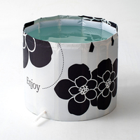 Baignoire pliable de haute qualité personnalisable avec couvercle, en PVC, multicouche, robuste, indéformable, capacité de 170 L