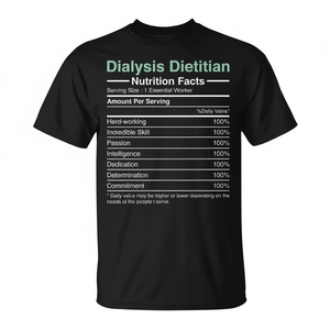 T-shirt promotionnel pour nutritionnistes et diététiciens : Nutritionnellement correct pour la dialyse et la néphrologie - Product Image 2