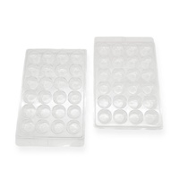 Emballage en blister rond pour truffes au chocolat PET 24 cellules
