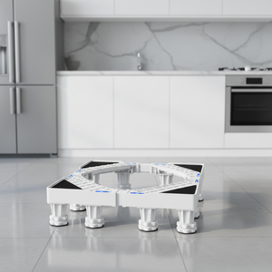 Base <span class=keywords><strong>con</strong></span> Ruedas para Lavadora, Refrigerador y Electrodomésticos, Soporte Universal Elevado Antideslizante para Almacenamiento - Product Image 2