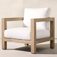 Ensembles de meubles de jardin SIGMA, meubles d'extérieur, ensemble de canapés en teck, chaise longue de patio, table, chaise, lit de soleil, canapé Villa Bali, bois naturel